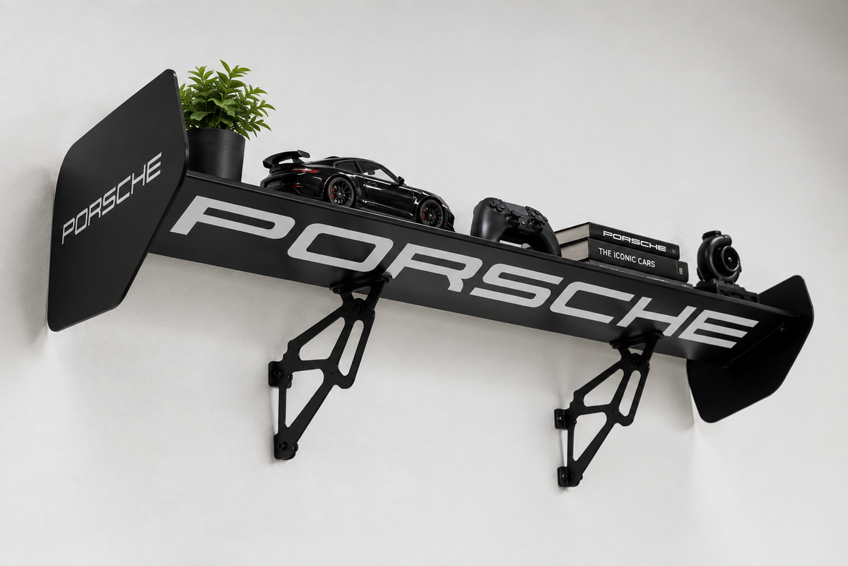 Porsche Car Spoiler Wall Shelf
