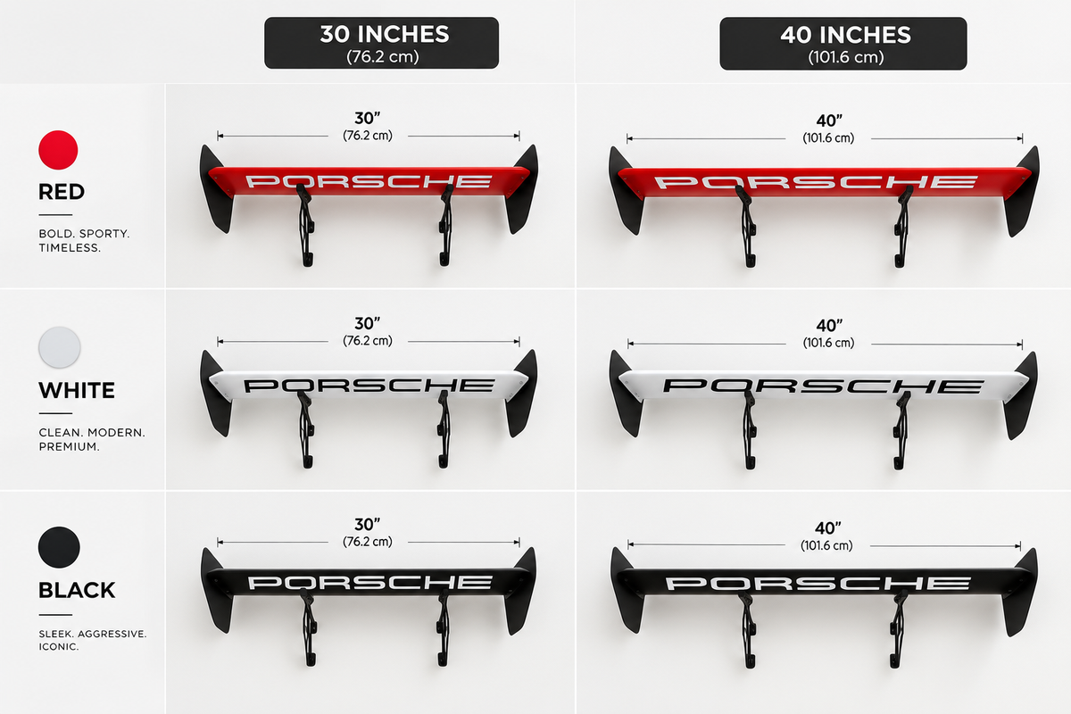 Porsche Car Spoiler Wall Shelf