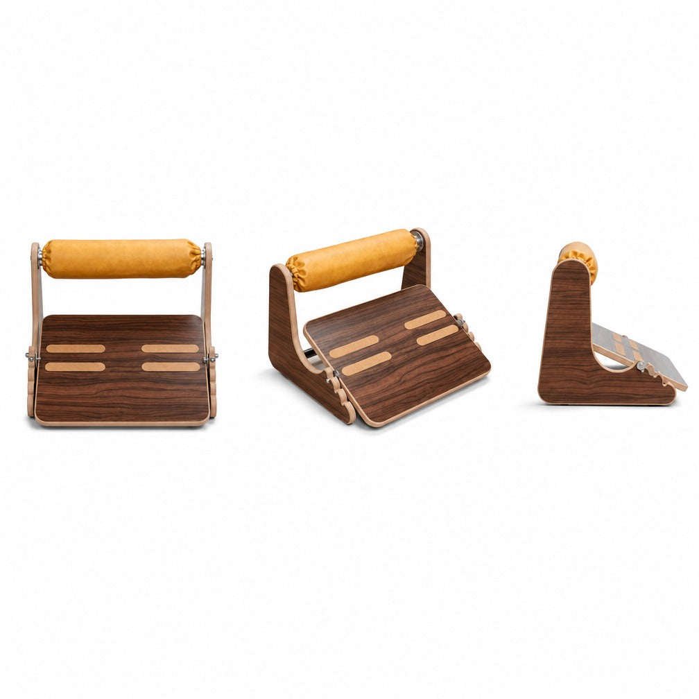 Ergonomic Footrest Under Desk – Handmade Leather Leg Rest